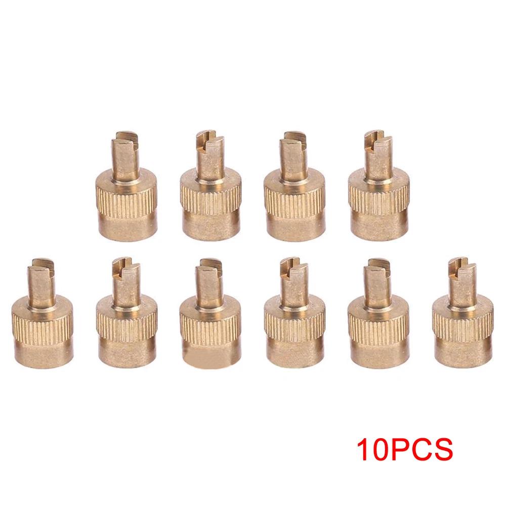 10 шт. металлический колпачок клапана с прорезью и съемником сердечника клапана, колпачки для колес для автомобилей, мотоциклов, велосипедов, колпачки для ниппелей, автомобильные аксессуары