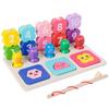 Детский деревянный магнитный рыболовный костюм три в одном цифровое просвещение сложение и вычитание головоломка раннее образование набор столбцов соответствие формы