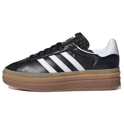 Gazelle Bold atmos Black White Gum Женские кроссовки Core-Черная обувь-Белое золото-Металлик IG1733