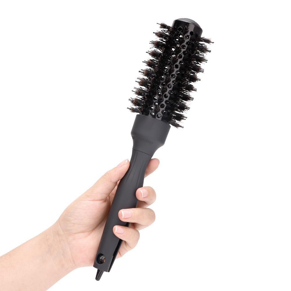 with Pointed Tail Straight Twill Hair Comb Round Barrel Hair Curling Brush Men/Women