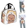 Термосумка для ланча Bear And Panda Bubu Dudu для женщин и детей, портативные контейнеры для еды, термоланч-бокс, сумка-тоут