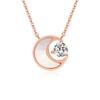 Set Heart Moon Pendant Necklace, Female Star Moon Light Luxury Niche Premium Earrings Earrings