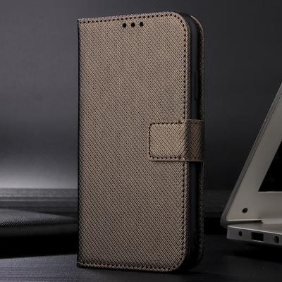 Кожаный чехол-бумажник со ремешком и текстурой под бриллиант для ZTE nubia Neo 2 5G