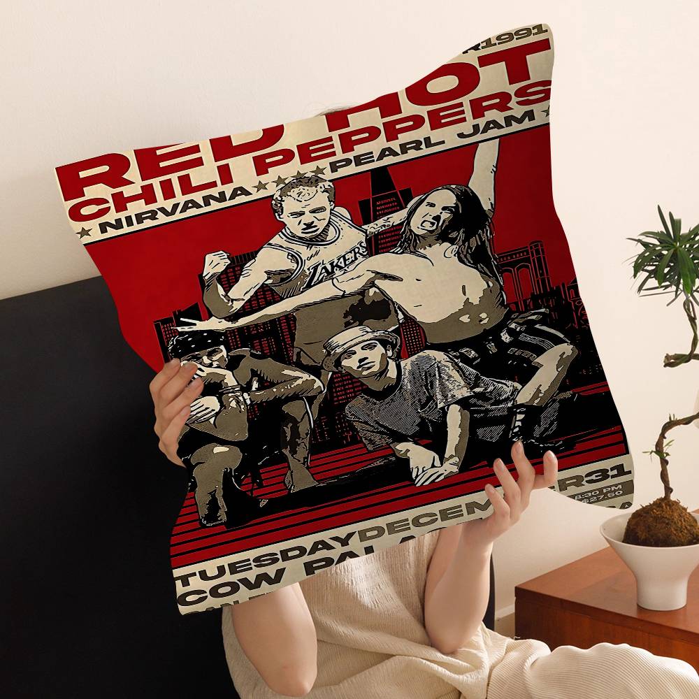 Полоса R-Red Hot C-Chili Peppers Персонализированная Наволочка Детская Спальня Декор для Дикой Вечеринки Наволочка Подарок на День Рождения Ребенка