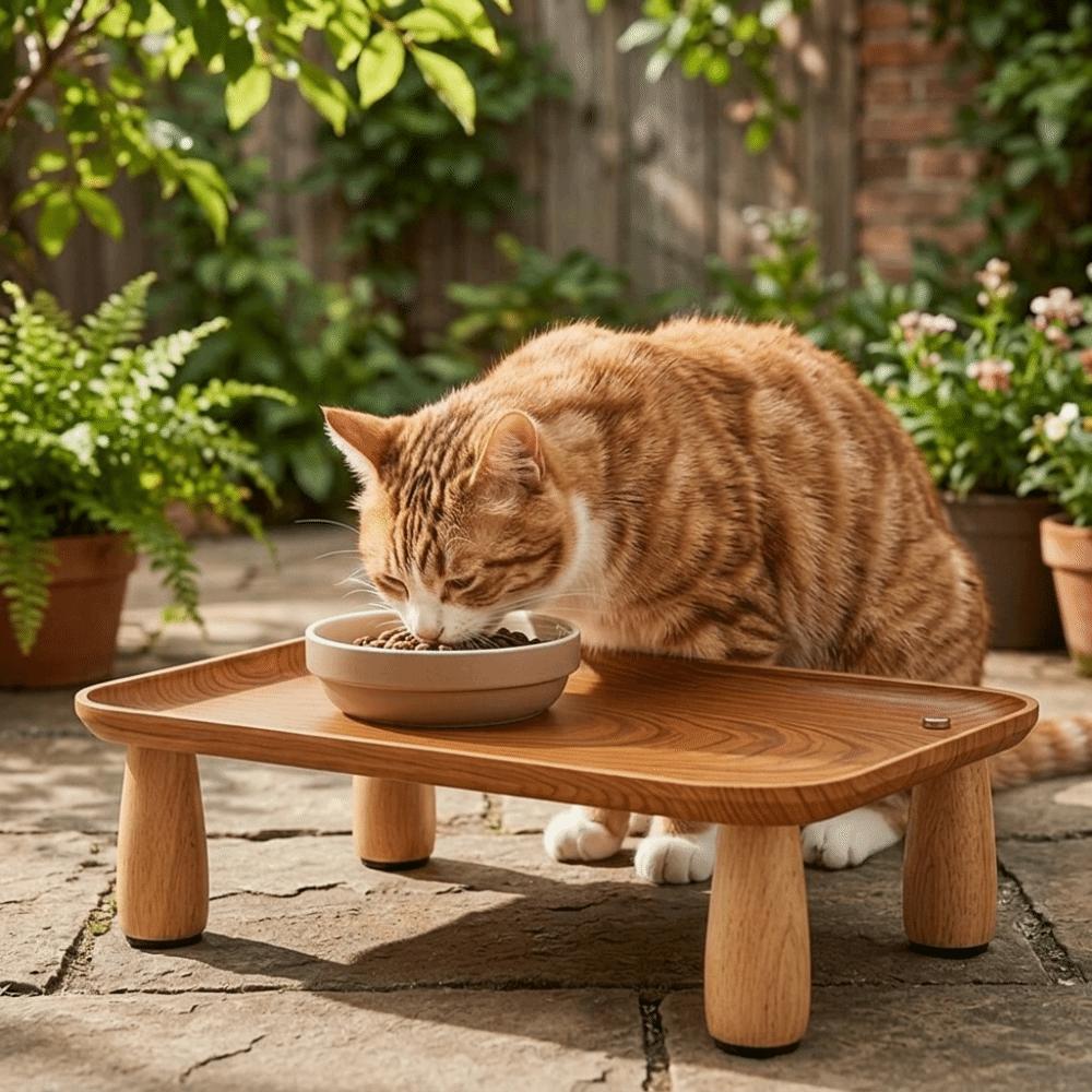 Raised Elevated Pet Feeder Non-Slip Base Pet Food Table Pet Food Shelf Cat Bowl Stand Protect Neck
