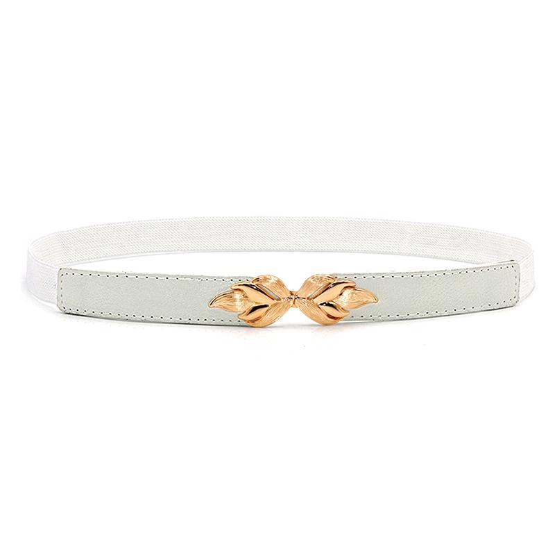 Women Waist Belt Narrow Stretch Dress Belt Thin Buckle Waistband