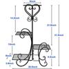 Подставка для растений, металлический держатель для цветов и трав, полки для патио на 4 растения, подставка для цветочных горшков, для использования в помещении и на открытом воздухе