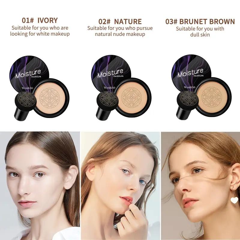1pc Mushroom Head Air Cushion BB Cream: Natural, Waterproof, and Sweatproof Makeup Foundation for Concealer Isolation