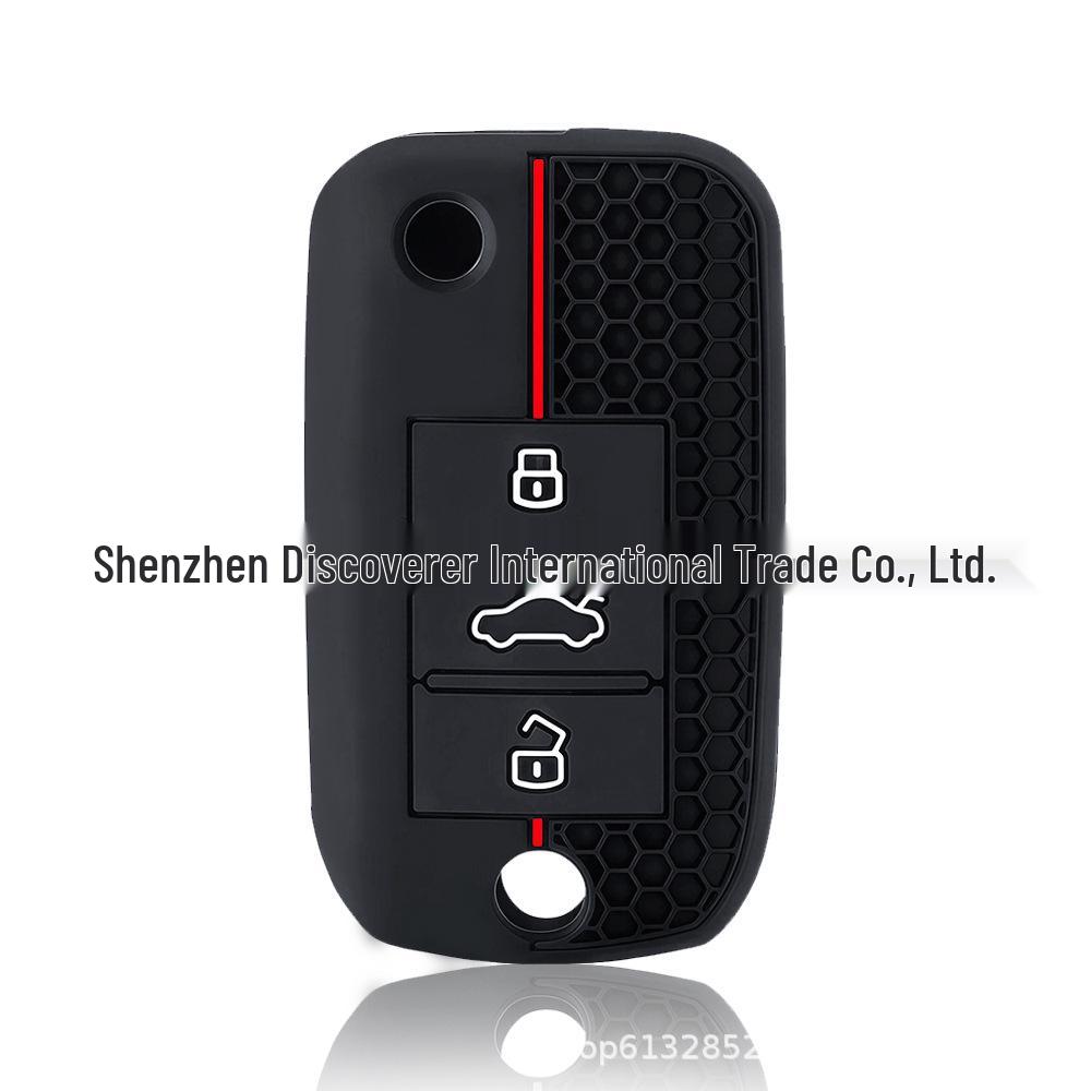 Силиконовый чехол на 3 кнопки с сотовым рисунком для ключа от MG GS, MG5, MG7, Ruixing, Roewe 350