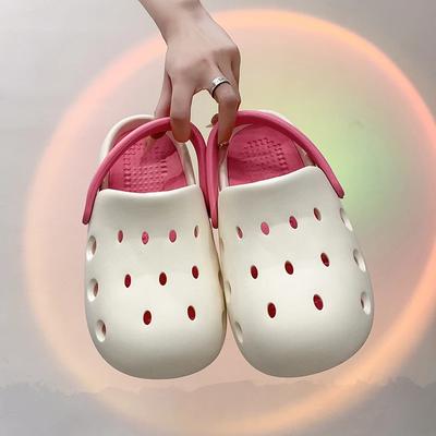 Летние женские тапочки с закрытым носком на платформе из ЭВА, новые модные дышащие туфли-сабо на плоской подошве для женщин, повседневные сандалии для женщин на открытом воздухе