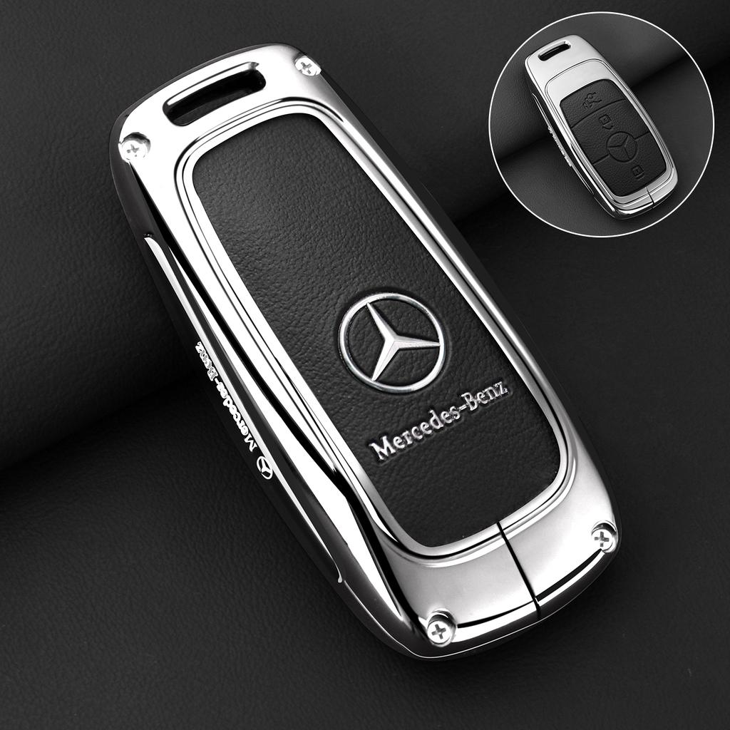GLC GLB Zinc Alloy Leather Car Remote Key Case Cover For Mercedes Benz A C E S G Class GLC CLE CLA GLB GLS W177 W205 W213 W222