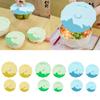 Set of 4 Silicone Bowl Covers Different Sizes Leak Proof Bowls Lids Reusable Suction Seal Covers for Pots and Cups