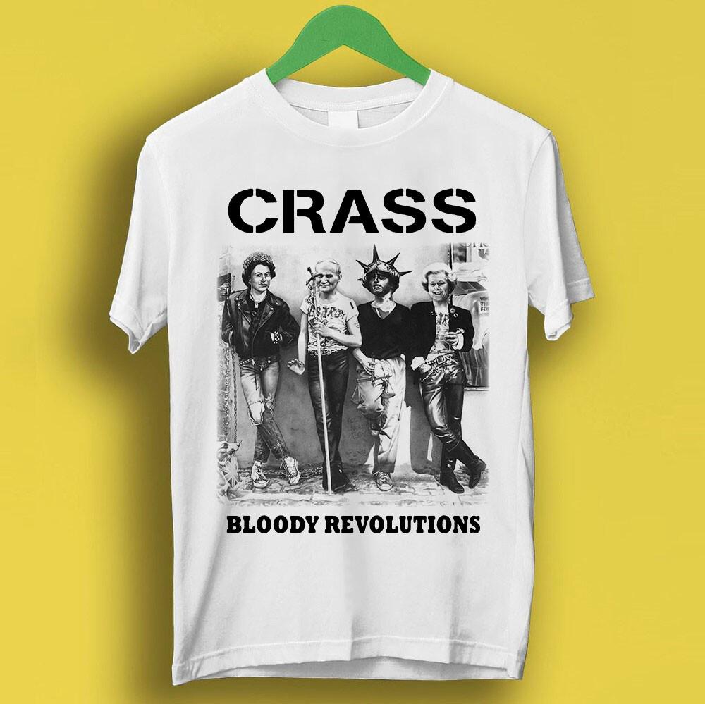 Кровавые Революции Crass Панк-рок Музыкальная Группа Забавная Топ Подарок Футболка P1555
