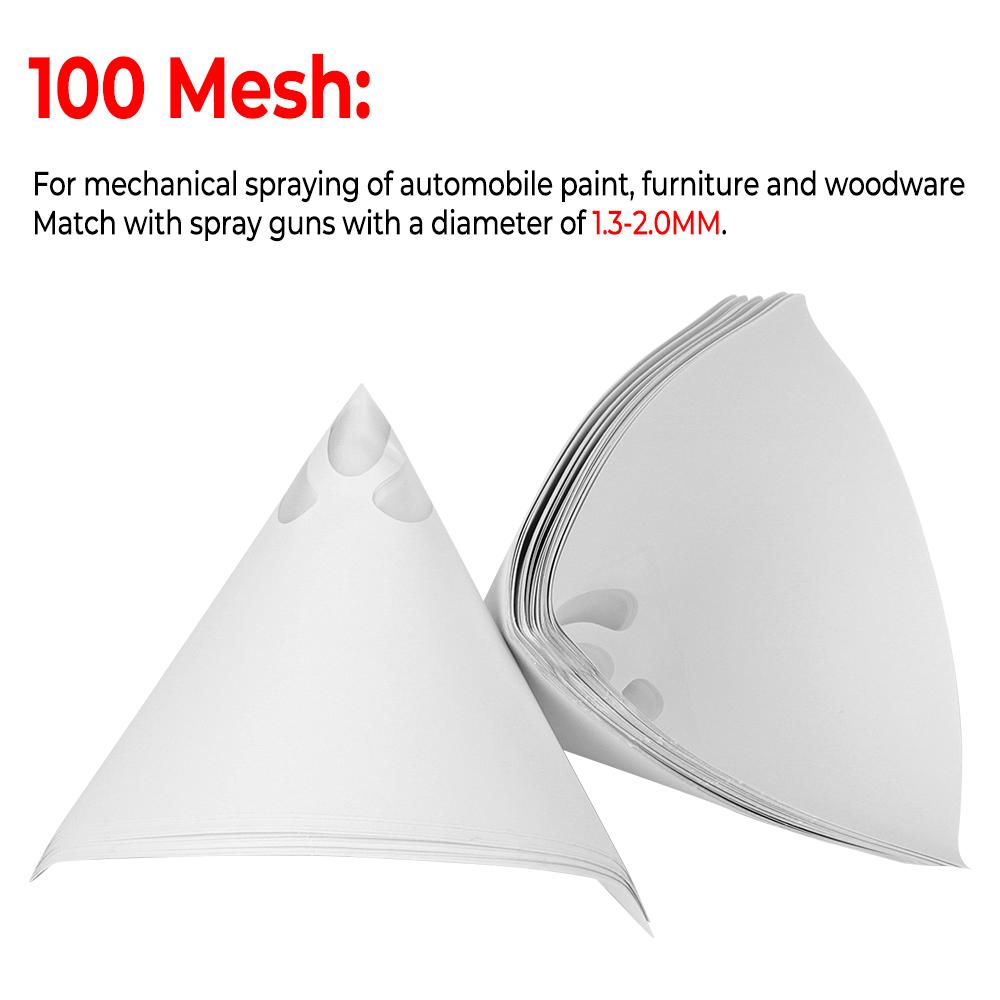Paint Filter Conical Nylon Micron Papers Paper Funnels Tools 200 Pcs Purifying Straining Cup Funnel Disposable Paper Filters 100 Mesh