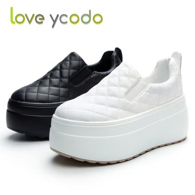 Брендовые весенне-осенние кожаные лоферы для женщин и девочек-студентов на толстой подошве