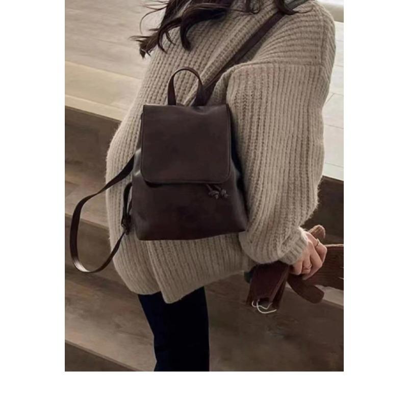 Ретро коричневый рюкзак для девочек, маленький школьный рюкзак для прогулок