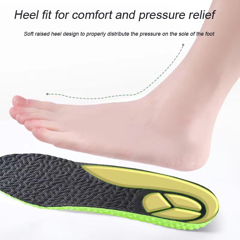 NO.8 PU Sneakers Insoles for Shoe Soft Elastic Deodorant Shoe Pads Insole Orthopedic Arch Support Foot Inserts Breathable Air Cushion