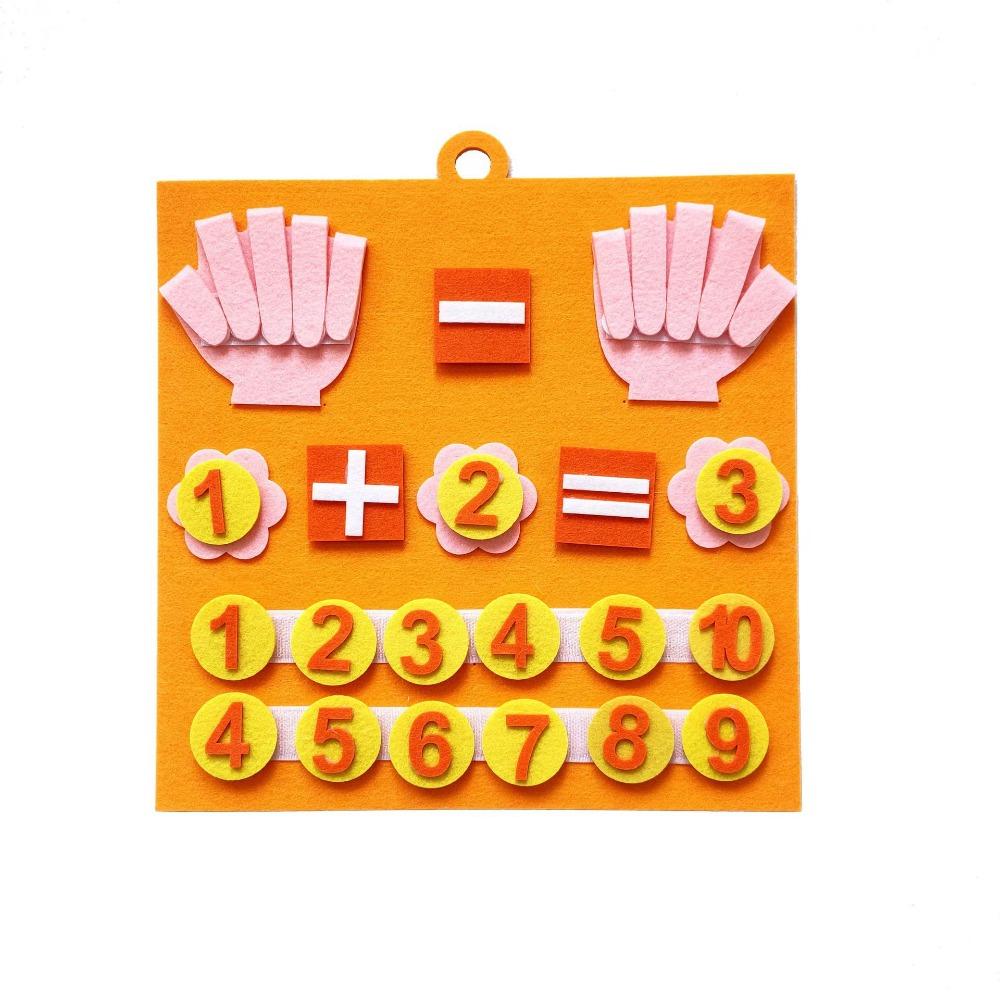Felt Material Educational DIY Toy Finger Numbers Addition Subtraction Board Math Learning