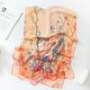 1Pc Scarves Thin Women Breathable Polyester Long Lady Shawl Chiffon Scarf Plum Blossom