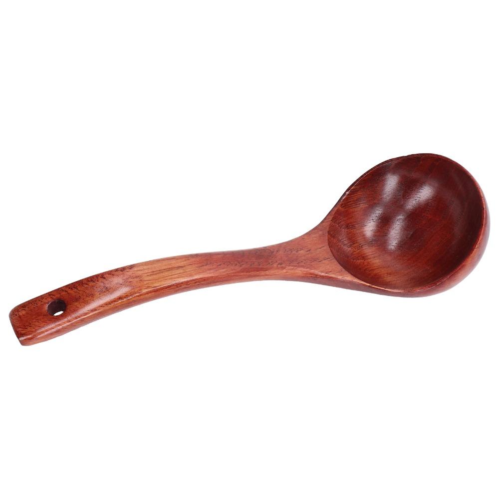 Smooth Burr-free Serving Ladle Solid Wood Cooking Spoon Not Scratch Cookware Soup Spoon Home