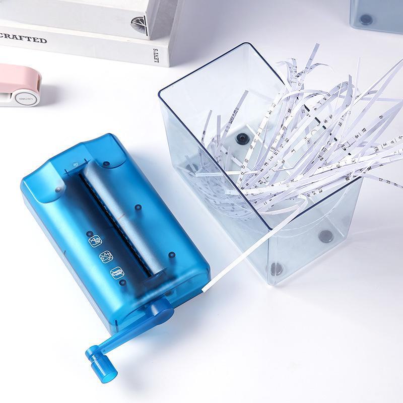 Мини-уничтожитель бумаг с ручным приводом для офиса и дома - формат А4