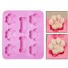 Puppy Paws Bones Non-stick Silicone Cake Chocolate Cookie Mold DIY Baking Tool