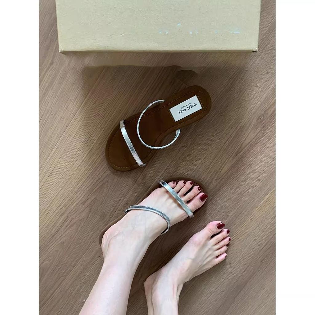 Крутые шлепанцы на танкетке, уличная обувь, женская обувь, нишевый дизайн, тонкий ремешок, толстая подошва, сандалии на платформе, новинка лета 2025