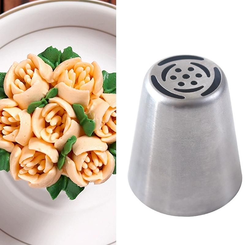 1 шт., насадки для глазури в виде тюльпана из нержавеющей стали, насадки для украшения кондитерских изделий, декоратор для кексов и тортов, роза