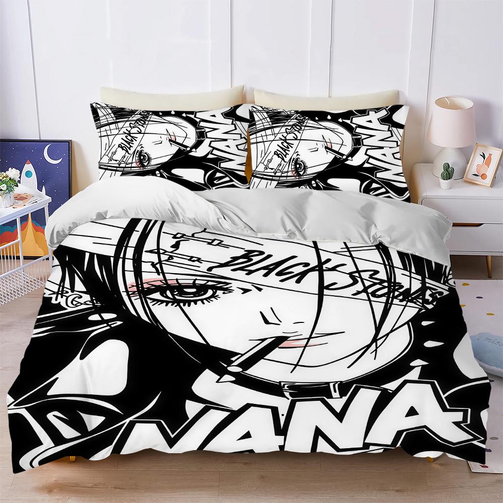 BLAST Osaki Nana smoking Comic Duvet Cover Set Soft Wash Bed 3 Piece Summer Comfortable Student Dormitory Home Baby Bedding Best