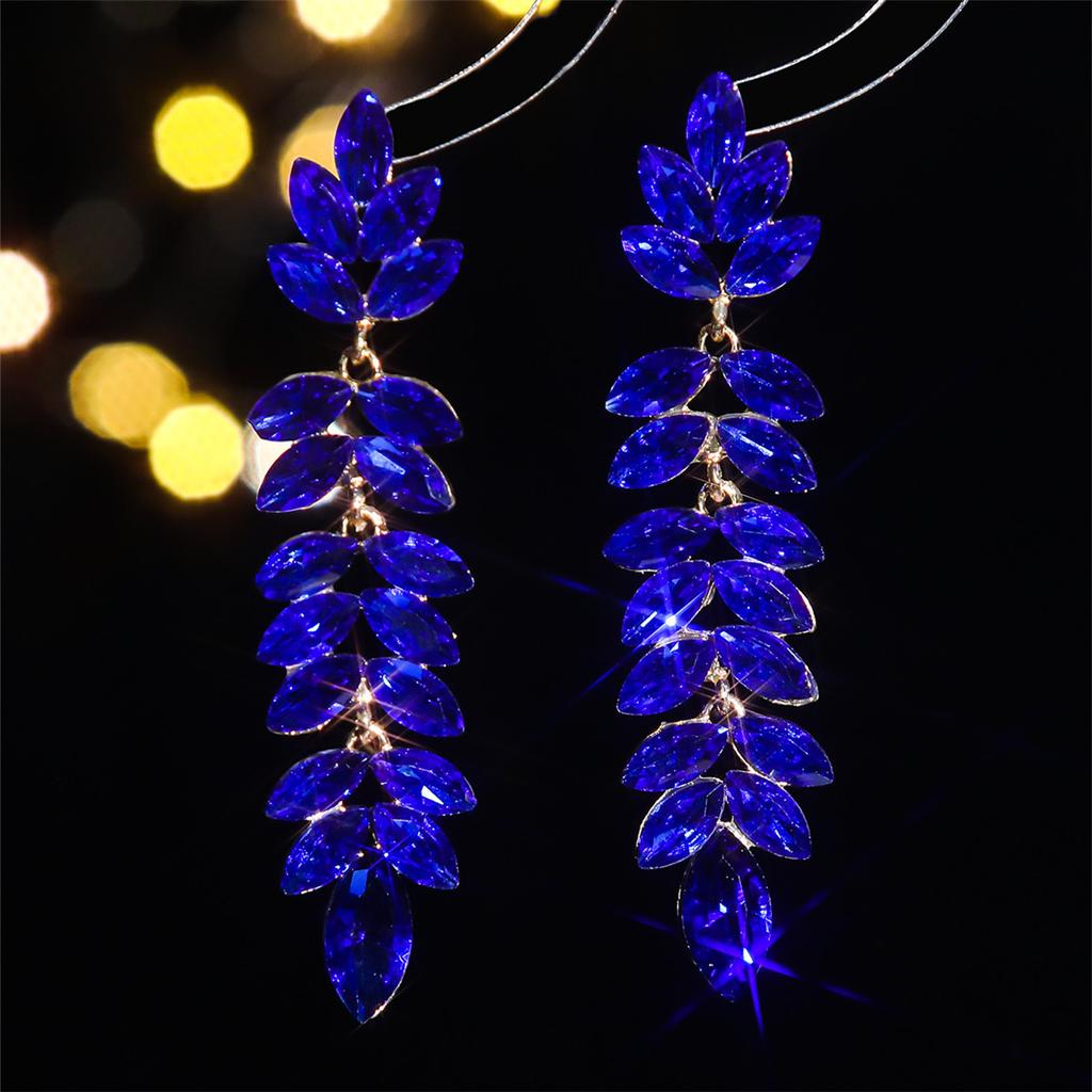 Fashion Colored Glass Rhinestone Long Earrings Women, Luxury Stud Earrings, Ear Jewelry Earrings