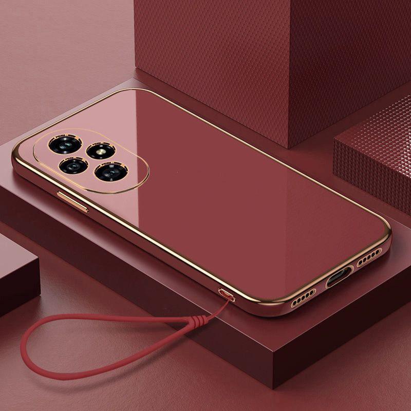 Для Honor 200 чехол Роскошный квадратный чехол для телефона Honor 200 Pro Противоударный силиконовый чехол-накладка Fundas