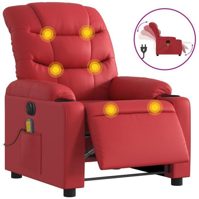 VidaXL Fauteuil de Massage Inclinable Électrique, Chaise de Relaxation avec Dossier, Siège avec Accoudoirs Salon, Moderne, 3206597