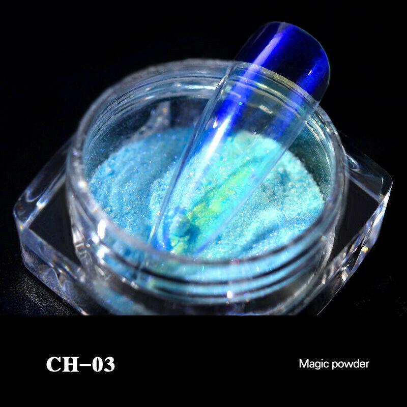 Transparent Chameleon Ice 02g Mirror Nail Art Glitter Powder Uv Gel Pigment