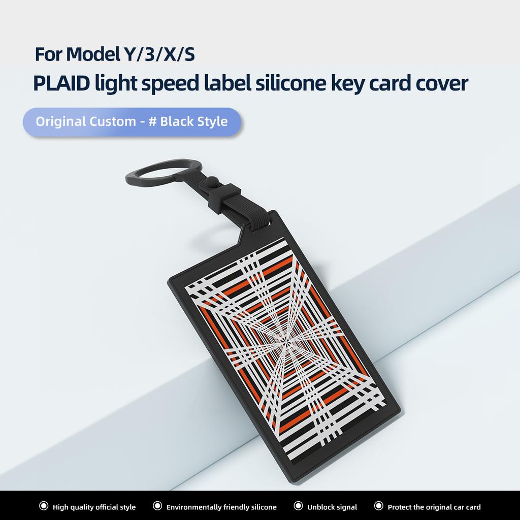 Держатель для ключ-карты для Tesla Model 3 Y X S Защитная крышка для ключ-карты автомобиля PLAID Этикетка «Скорость света» Силикон