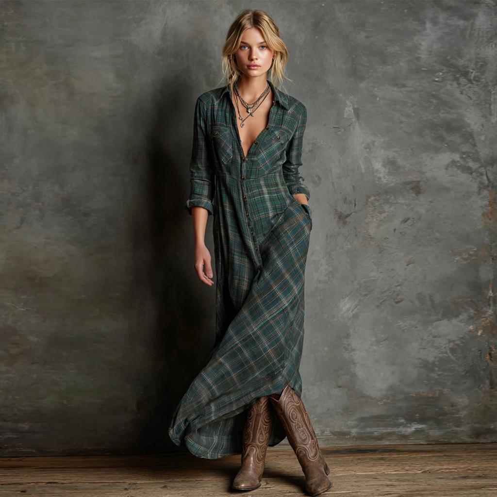 Women's Fashionable Long-sleeved Elegant Dress