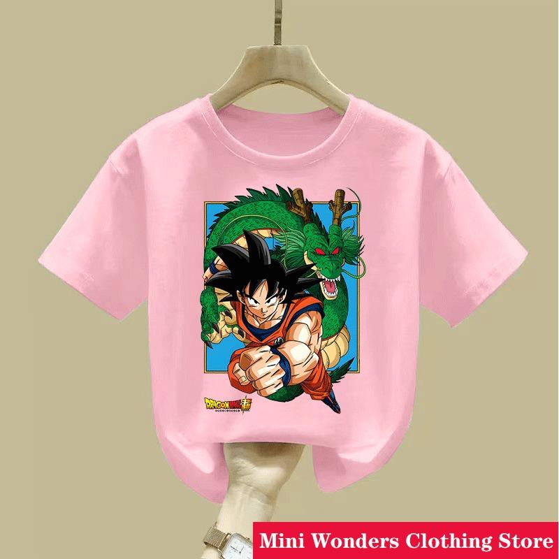Аниме Dragon Ball Сон Гоку Принт Детская Футболка Летняя Модная Повседневная Футболка Мальчик Девочка Унисекс Детская Одежда Футболка Топы