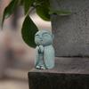 Miniature Statues Small Monk Figurines 4 Piece Resin Meditation Room  for Study Tabletop  Gifts Sets