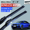 For BMW X6 F16  2014-2017 Car Windshield Wiper U-type Soft Rubber Frameless Bracketless Car Wipers 24"+20"