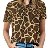 Summer Giraffe 3D Print T-Shirts Animal Skin Street Fashion T Shirt Women Short-Sleeve Oversized Tee Shirt Clothes
