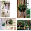 Handmade Cotton Rope Hanger Flower Pot Gardening Tassel Hanging Basket Tray Plant Hanger  Outdoor