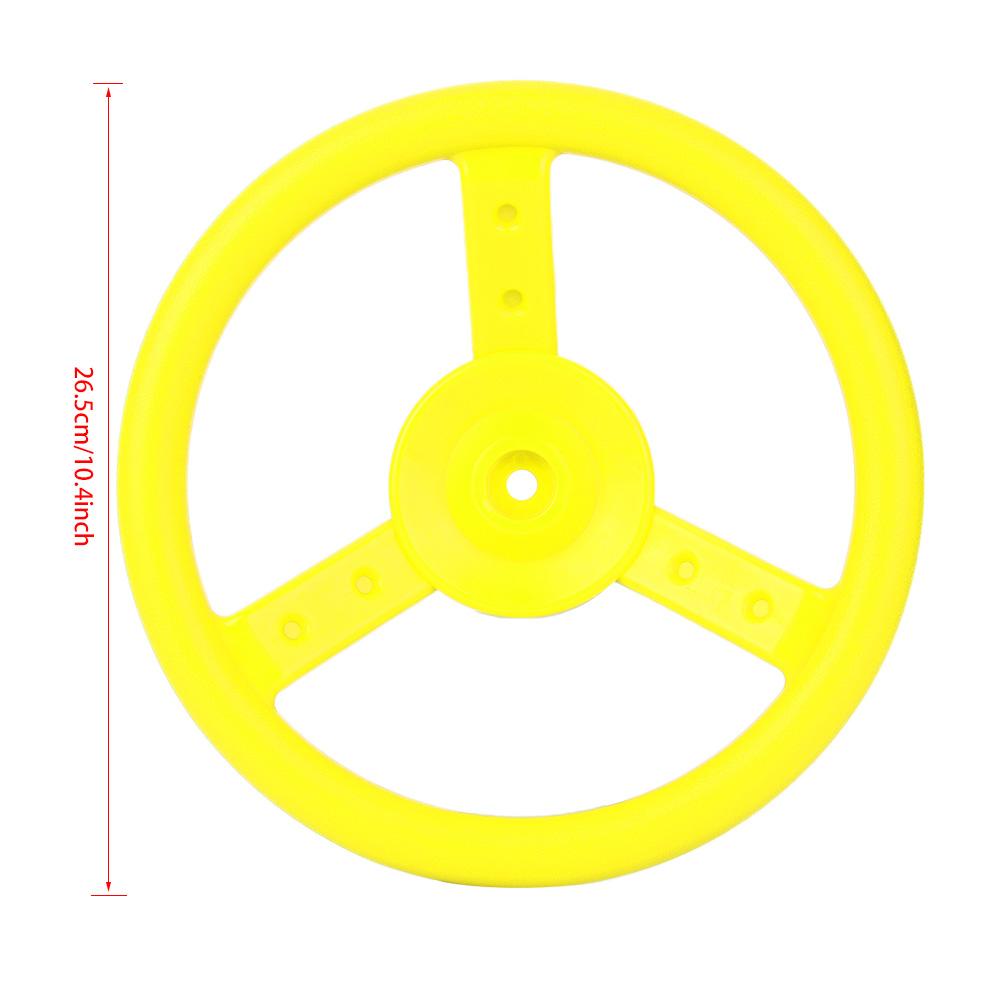 Plastic Outdoor Playground Small Steering Wheel Toy Swing Set Accessories (yellow)