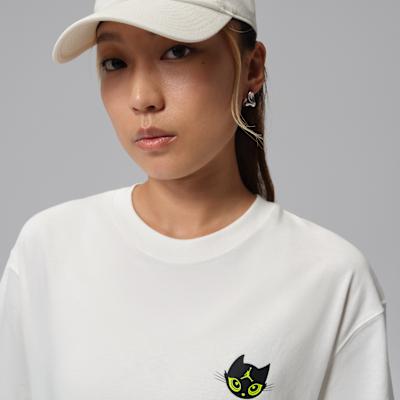 Jordan T Shirts Women's White Crew Neck Moderate