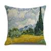 Vintage Art Cushion Cover Van Gogh Oil Painting Pillowcase Living Room Sofa Decoration Pillowcase