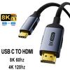 Совместимый с Type C и HDMI кабель HDTV 4K при 120 Гц 8K при 60 Гц Кабель USB C в HDMI для Air iPad TV конвертер MacBook USB-C HDMI адаптер