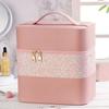 WTEMPO Женская косметичка большой вместимости, многофункциональная косметичка с цветовым соответствием, портативная большая косметичка