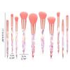 10 шт./набор хрустальных кистей для макияжа, растушевка румян, консилеров, пудры, теней для век, косметическая кисть для макияжа