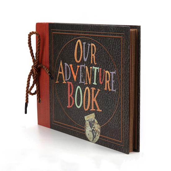 Scrapbook Photo Album DIY Hard Cover Loose Leaf Vintage Kraft Paper Lace-up