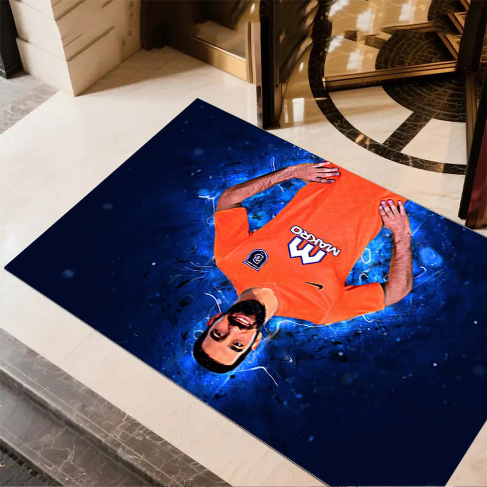 Turkish Football Player Action. Floor Mat Suitable for Playrooms Dormitory Foyer Balcony Anti-slip Rug Office home decor Wedding Party Gift