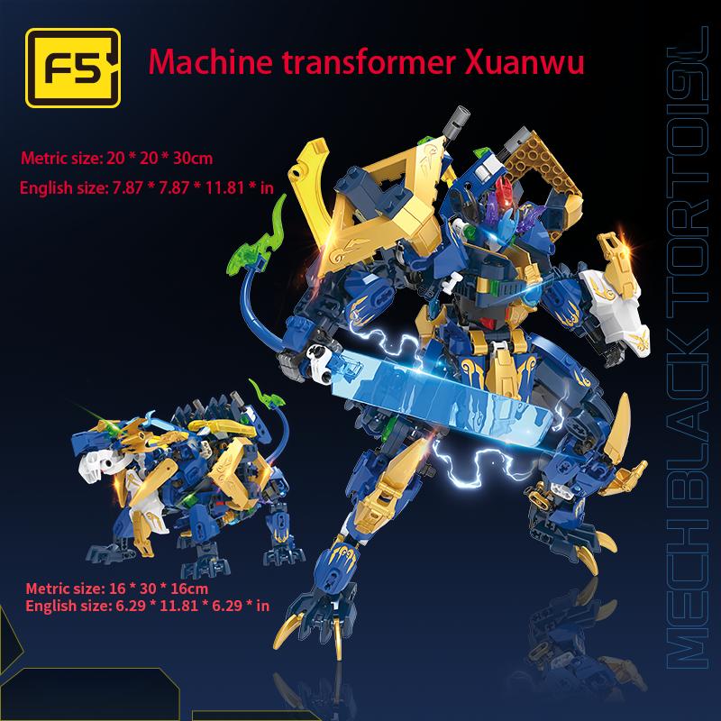 F5-A0001-A0004 Серия трансформирующихся мехов 2-в-1 робот-головоломка собираемая модель для взрослых день рождения строительные блоки игрушка подарок