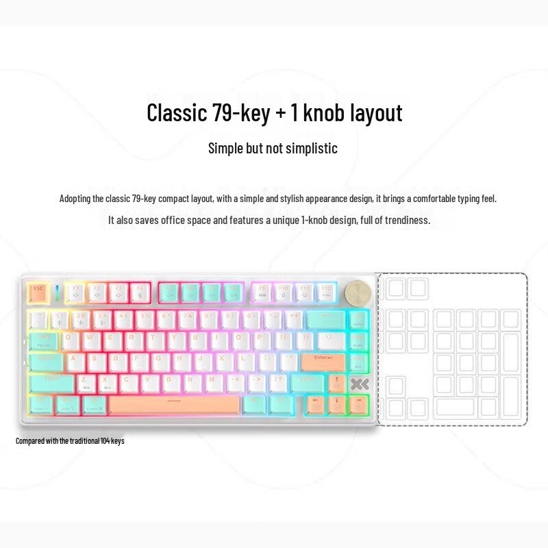 Lenovo Xiaoxin K5 Pro Tri-Mode Wireless RGB Mechanical Keyboard